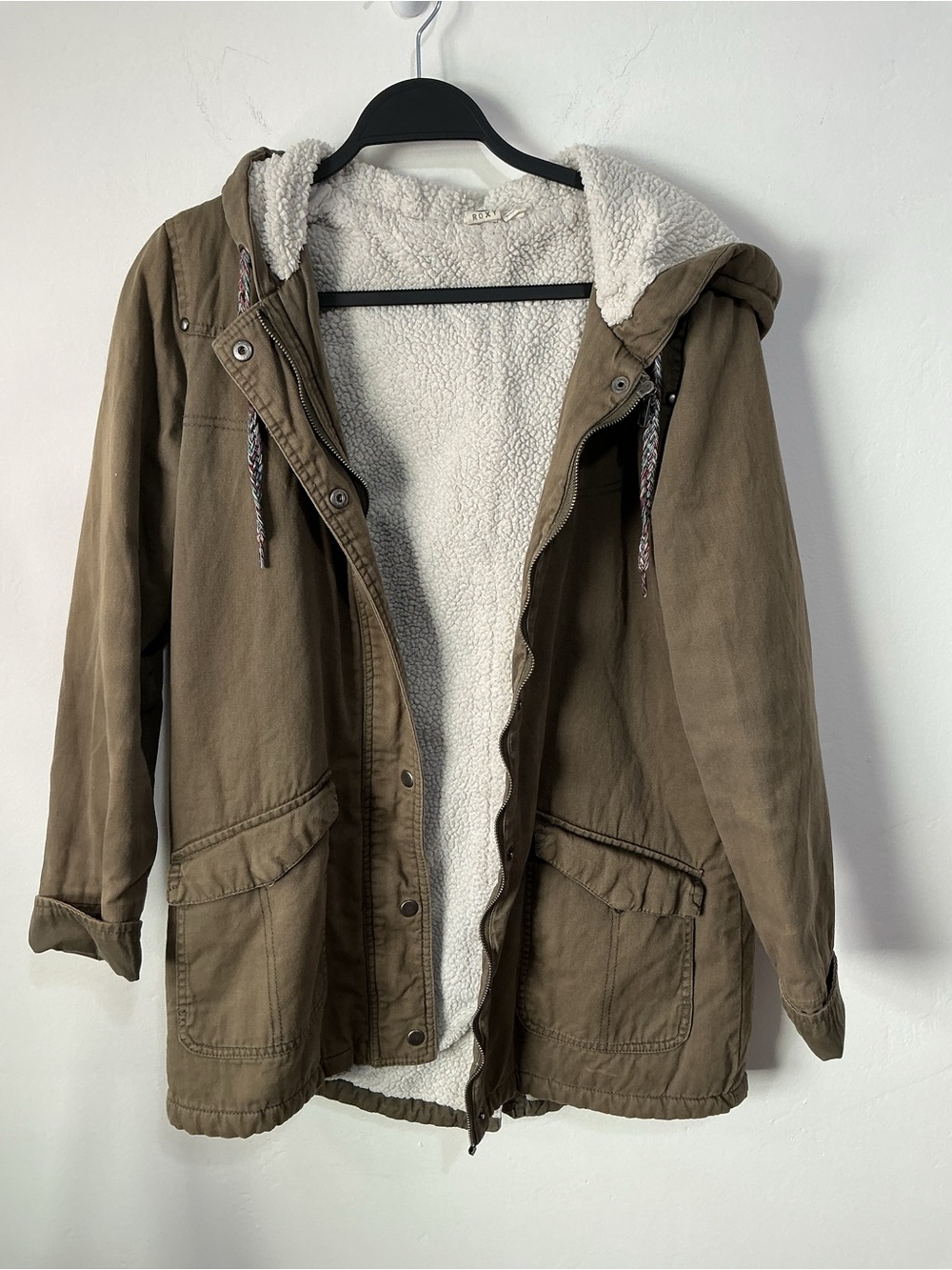 Roxy Cream Sherpa-Lined Jacket